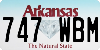 AR license plate 747WBM