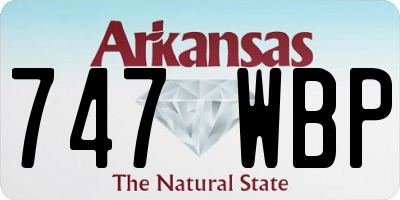 AR license plate 747WBP