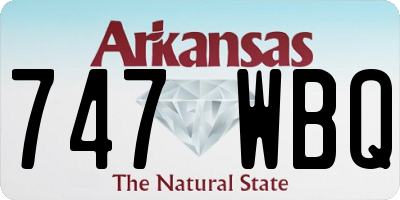 AR license plate 747WBQ