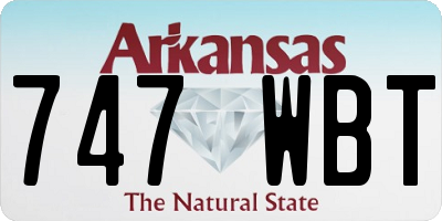 AR license plate 747WBT