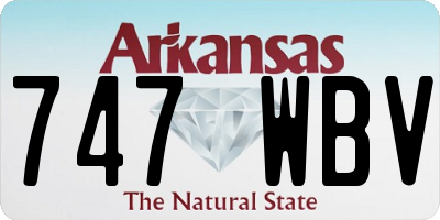 AR license plate 747WBV