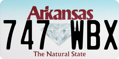 AR license plate 747WBX