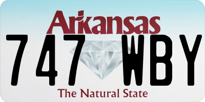 AR license plate 747WBY
