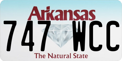 AR license plate 747WCC