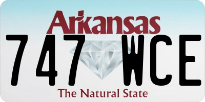 AR license plate 747WCE