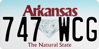 AR license plate 747WCG