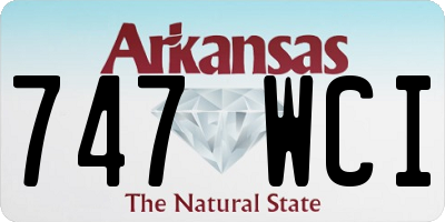 AR license plate 747WCI
