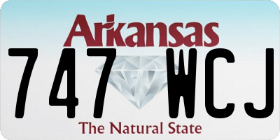 AR license plate 747WCJ