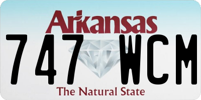AR license plate 747WCM