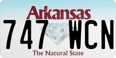 AR license plate 747WCN