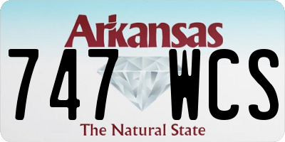 AR license plate 747WCS