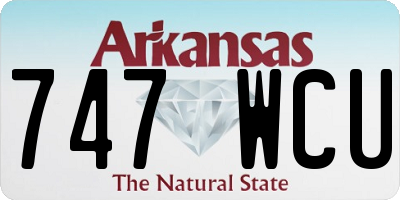 AR license plate 747WCU
