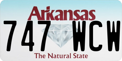 AR license plate 747WCW