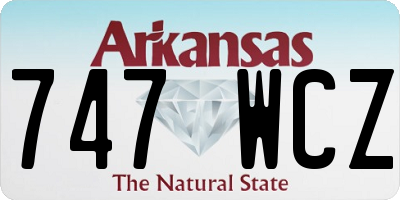 AR license plate 747WCZ