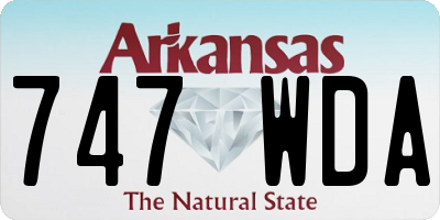 AR license plate 747WDA