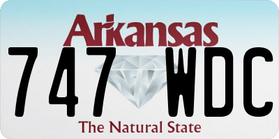 AR license plate 747WDC