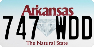 AR license plate 747WDD