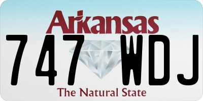 AR license plate 747WDJ