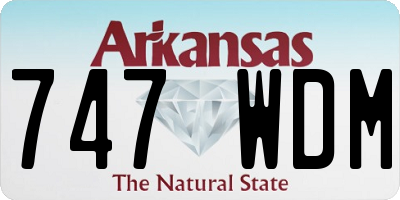AR license plate 747WDM