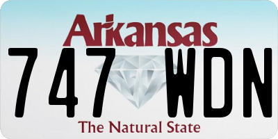 AR license plate 747WDN