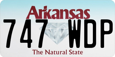 AR license plate 747WDP