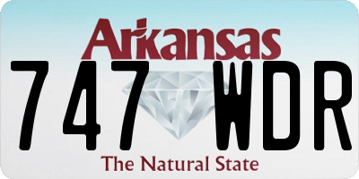 AR license plate 747WDR