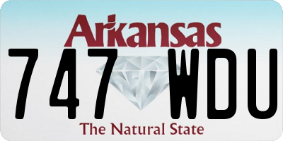 AR license plate 747WDU