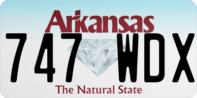 AR license plate 747WDX
