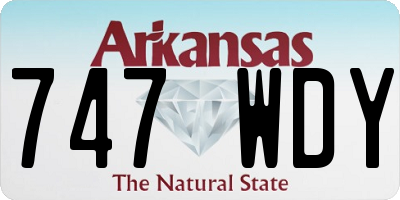 AR license plate 747WDY