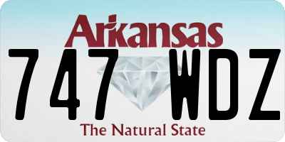AR license plate 747WDZ