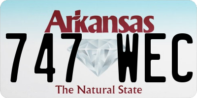 AR license plate 747WEC