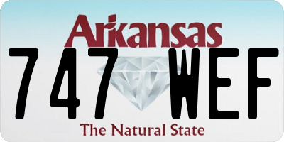 AR license plate 747WEF