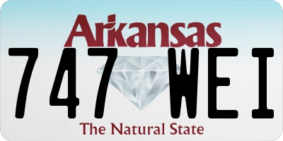 AR license plate 747WEI