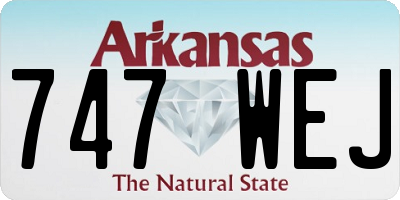 AR license plate 747WEJ