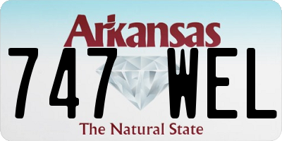 AR license plate 747WEL
