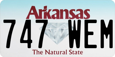 AR license plate 747WEM