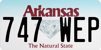 AR license plate 747WEP