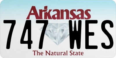 AR license plate 747WES