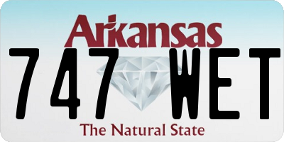 AR license plate 747WET