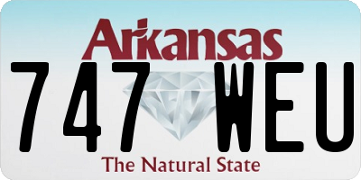 AR license plate 747WEU