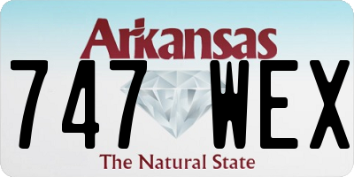 AR license plate 747WEX