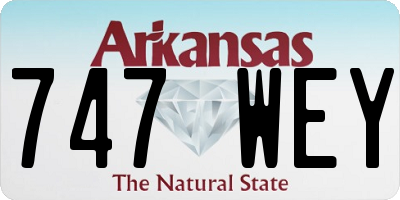 AR license plate 747WEY