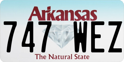 AR license plate 747WEZ