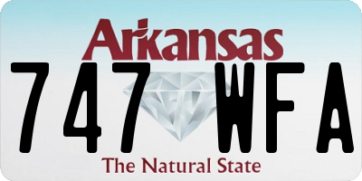 AR license plate 747WFA