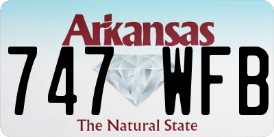 AR license plate 747WFB