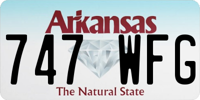 AR license plate 747WFG