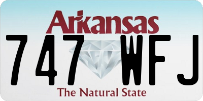 AR license plate 747WFJ