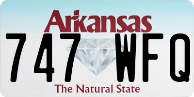 AR license plate 747WFQ