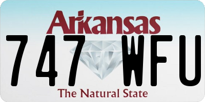 AR license plate 747WFU
