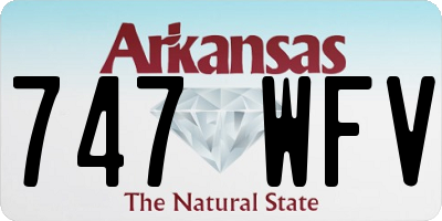 AR license plate 747WFV